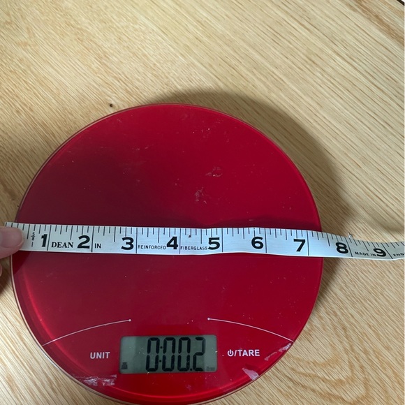 Red Digital Kitchen Food Scale 11lbs Capacity - Picture 3 of 4